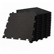 INTEC - Pack de 10 Dalles PVC Clipsables Noires 50x50 cm Antidérapantes - Revêtement de Sol Garage, Atelier INTEC - vignette
