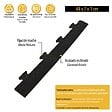 INTEC - Pack 5 Bordures Males pour Dalle PVC noire Clipsable Sol Antidérapant Carré Garage Atelier PS50CRN/M INTEC - vignette