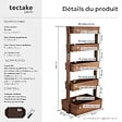 TECTAKE - Jardinière verticale FLORA en bois laqué avec toile de paillage marron - vignette
