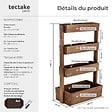 TECTAKE - Jardinière verticale FLORA en bois laqué avec toile de paillage marron - vignette