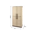 ARTPLAST - Armoire de rangement 2 portes 3 Etagères Beige 70 x 39 x 165cm Meuble de Garage Atelier Buanderie ARTPLAST - vignette