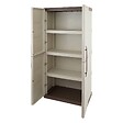 ARTPLAST - Armoire de rangement 2 portes 3 Etagères Beige 70 x 39 x 165cm Meuble de Garage Atelier Buanderie ARTPLAST - vignette