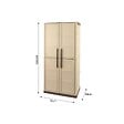 INTEC - Armoire de rangement haute 2 portes 3 étagères - 70 x 39 x 165 cm - Armoire Intérieur/Exterieur Résistante INTEC - vignette