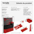 TECTAKE - Magazine de petites pièces avec 28 boîtes empilables et supports d'outils noir - vignette