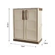 ARTPLAST - Armoire de Rangement Garage Atelier - Armoire basse 2 portes et 1 étagère Polypropylène 70 x 39 x 85.5cm Charge 20 kg - vignette