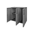 ARTPLAST - Armoire de Rangement Garage Atelier - Armoire basse 3 portes et 1 étagère Réglable Polypropylène 102x37h84 cm Charge 20 kg - vignette