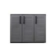 ARTPLAST - Armoire de Rangement Garage Atelier - Armoire basse 3 portes et 1 étagère Réglable Polypropylène 102x37h84 cm Charge 20 kg - vignette