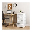 ARTPLAST - Commode 4 tiroirs Blanc - Meuble de Rangement Chambre Bureau Buanderie 39 x 38.5 x H 80.5 cm Art Plast - vignette
