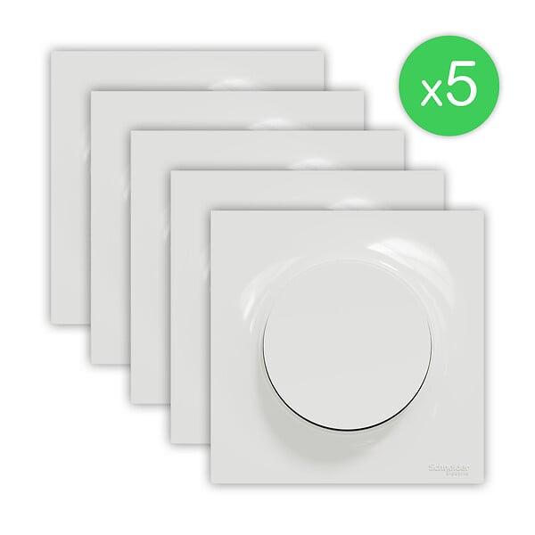SCHNEIDER ELECTRIC - Va et vient Odace Styl - Blanc - Lot de 5 - large