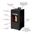INTERSTOVES - Poêle à granules ROMA A+6 Etanche - - vignette