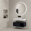 DISTRIBAIN - Meuble de salle de bain ROMANZA 900 Noir (sans miroir) - vignette