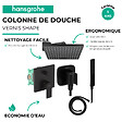 HANSGROHE - Colonne de douche encastrée mécanique Vernis Shape Douche de tête Vernis Shape Flexible Isiflex Douchette PulsifyE noir - vignette