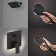 HANSGROHE - Colonne de douche encastrée mécanique Vernis Shape Douche de tête Vernis Shape Flexible Isiflex Douchette Vernis Blend noir - vignette