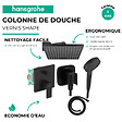 HANSGROHE - Colonne de douche encastrée mécanique Vernis Shape Douche de tête Vernis Shape Flexible Isiflex Douchette Vernis Blend noir - vignette