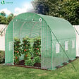 VOUNOT - Serre de jardin tunnel 6m2 en acier galvanise - vignette