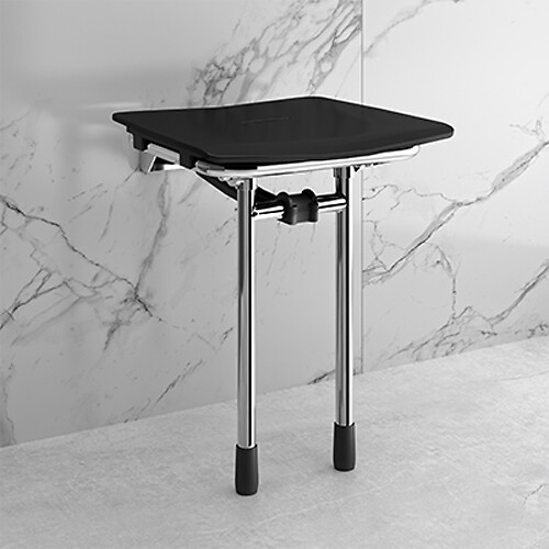 AKW - Siège de douche RUGAO noir relevable - AKW - 02023GR-LS - large