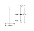 AKW - Main courante de douche en T Rugao en acier inoxydable - AKW - 12014GR-LS - vignette
