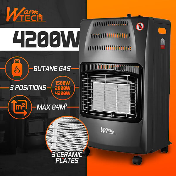 WARM TECH - Chauffage gaz infrarouge 4.2 KW pliable - large
