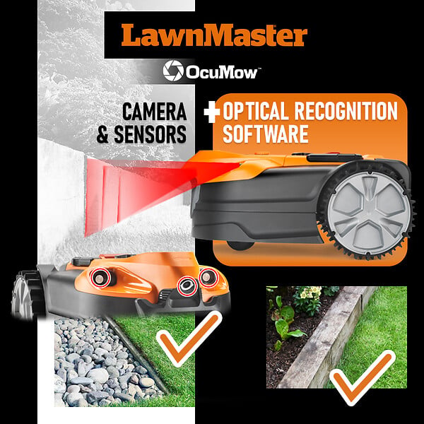 LAWNMASTER - Robot tondeuse autonome 24V avec station de charge, sans fil périmétrique - Le robot le plus simple du marché - large