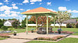 WEKA - Pergola bois massif 651T1 - Shingle rouge - 4 pans - vignette
