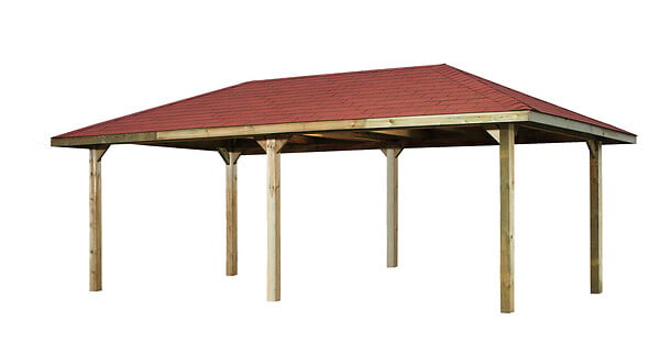 WEKA - Pergola bois 651B - Shingle rouge - L.678xH.306xP.380cm - large