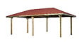WEKA - Pergola bois 651B - Shingle rouge - L.678xH.306xP.380cm - vignette