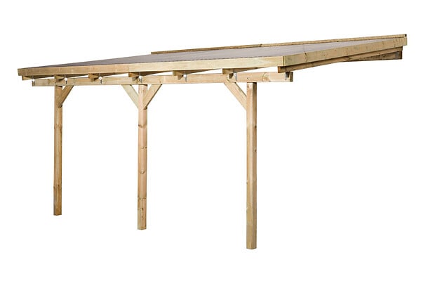 WEKA - Pergola adossée en bois 671 T3 - L.424xH.271xP.306cm - large