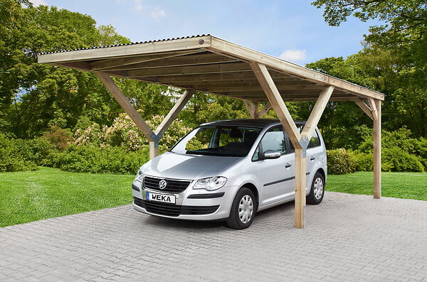 WEKA - Carport en bois Y simple 612 - L.606xP.306xH.250cm - large