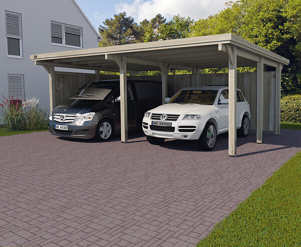WEKA - Carport double en bois 618T1 - L.603xH.233xP.512cm - large