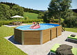 WEKA - Piscine hors-sol bois 594 - Brun - L.714xl.376xH.116cm - vignette