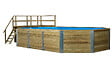 WEKA - Piscine hors-sol bois 594 - Brun - L.714xl.376xH.116cm - vignette