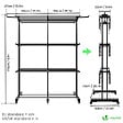 VOUNOT - Sechoir a linge etendoir extensible et pliable grande capacite sechage 190x53x170cm Noir - vignette