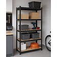 INTEC - Etagère de Rangement Noire 90 x 60 x H180cm - Rayonnage Métal Haute qualité 5 Plateaux Charges lourdes 1500kg INTEC - vignette