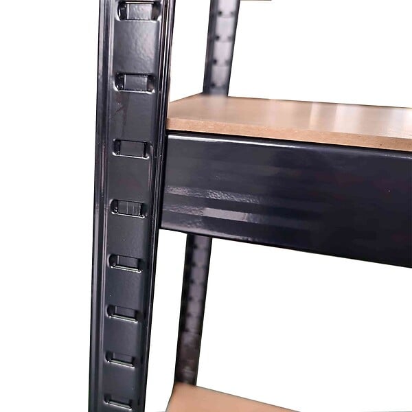 INTEC - Etagère de Rangement Noire 90 x 60 x H180cm - Rayonnage Métal Haute qualité 5 Plateaux Charges lourdes 1500kg INTEC - large