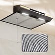 CIARRA - CIARRA Hotte Encastrable 60cm Hotte Casquette 320 m³/h 3 Vitesses Tactile Recyclage ou Evacuation CD6921B - vignette