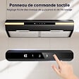 CIARRA - CIARRA Hotte Encastrable 60cm Hotte Casquette 320 m³/h 3 Vitesses Tactile Recyclage ou Evacuation CD6921B - vignette
