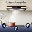 CIARRA - CIARRA Hotte Encastrable 60cm Hotte Casquette 320 m³/h 3 Vitesses Tactile Recyclage ou Evacuation CD6921B - vignette