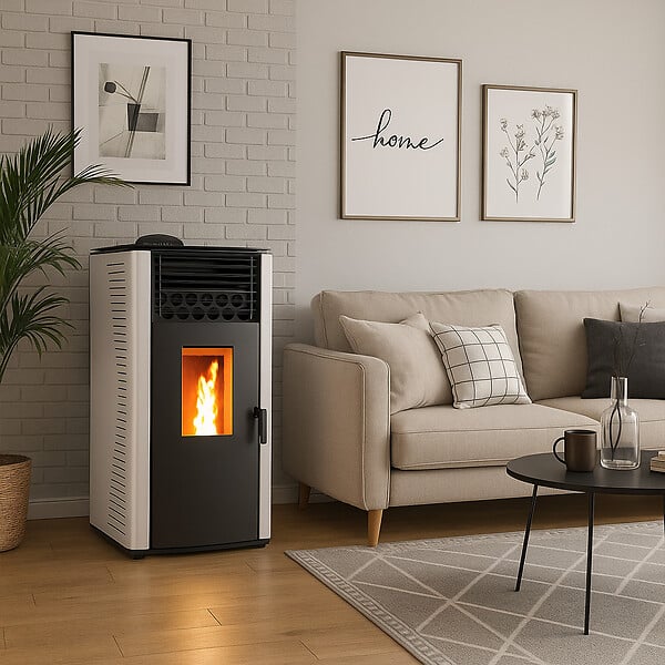 SANNOVER - Poêle à granulés étanche Anita 15 kW Blanc Sannover - large