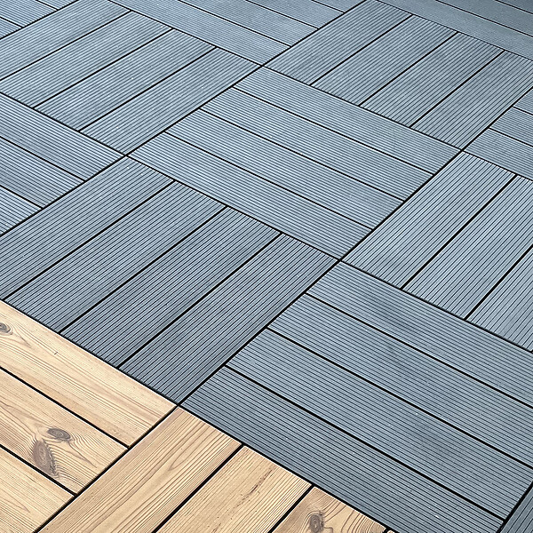 ONEK - Dalle WPC Smartdeck 60x60 - Gris Foncé - L.60xl.60cm - large