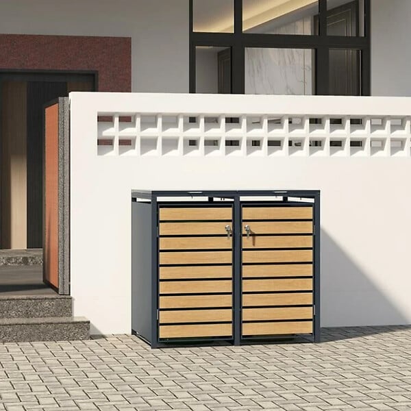 KOVER - Cache poubelle en metal - large
