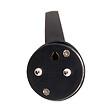 ZENITECH - Fiche mâle anneau -16A 2P+T - Noir - Zenitech - vignette