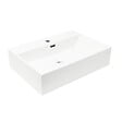 SWISS AQUA TECHNOLOGIES - Cube Way 60x42 cm lavabo suspendu en céramique avec trou pour robinetterie au milieu, sans siphon ni mitigeur, blanc (SATCW6042) - vignette