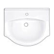 NATUREL - Naturel Pro 61x51 cm lavabo suspendu en céramique avec un trou pour mitigeur au milieu, sans siphon ni mitigeur, blanc (HA5660) - vignette
