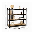 INTEC - Etagère de Rangement Charges lourdes 1600kg Noire 160 x 60 x H180cm - Rayonnage Métal 4 Plateaux Bois INTEC - vignette