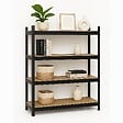 INTEC - Etagère de Rangement Charges lourdes 1600kg Noire 160 x 60 x H180cm - Rayonnage Métal 4 Plateaux Bois INTEC - vignette
