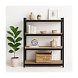 INTEC - Etagère de Rangement Charges lourdes 1600kg Noire 160 x 60 x H180cm - Rayonnage Métal 4 Plateaux Bois INTEC - vignette