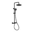 SWISS AQUA TECHNOLOGIES - Swiss Aqua Technologies Ensemble bain/douche 3 jets avec mitigeur thermostatique de baignoire + douche de tête + douchette à main, noir mat (SATSSTVKC) - vignette