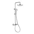 SWISS AQUA TECHNOLOGIES - Ensemble bain/douche 3 jets avec mitigeur thermostatique de baignoire + douche de tête + douchette à main, chrome (SATSSTVK) - vignette