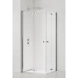 SWISS AQUA TECHNOLOGIES - Swiss Aqua Technologies SAT SK Porte de douche acces en angle pliantes 80x80cm anticalcaire avec profilés chrome brillant (SATSK8080) - vignette