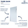 AURYS - Pare bain droit AURYS Mist 1 chromée - vignette